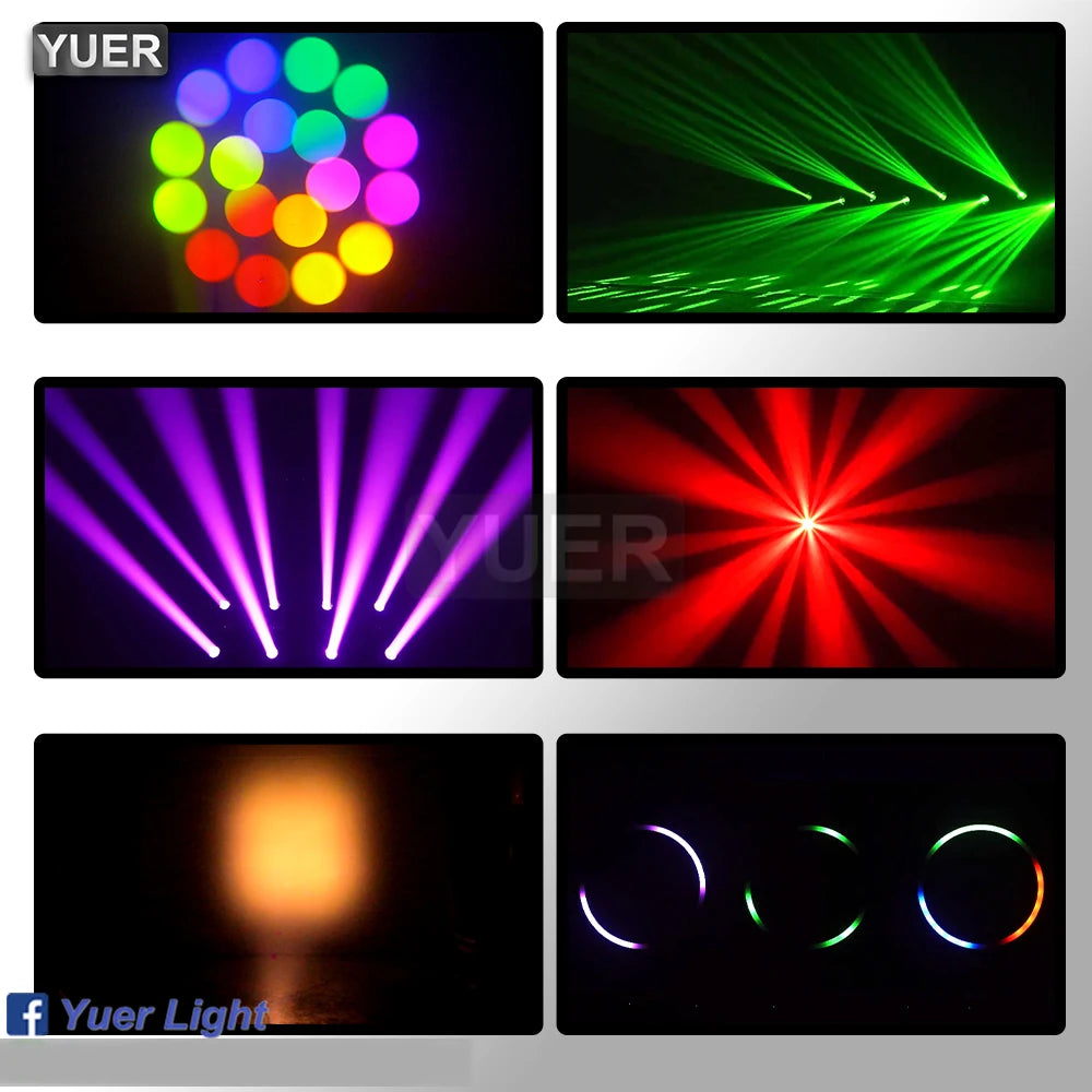 250W LED Beam Spot Moving Head Light Focus Frost Ainbow Effect LCD Display Screen DMX512 Light DJ Disco Bar Party Stage LIghting