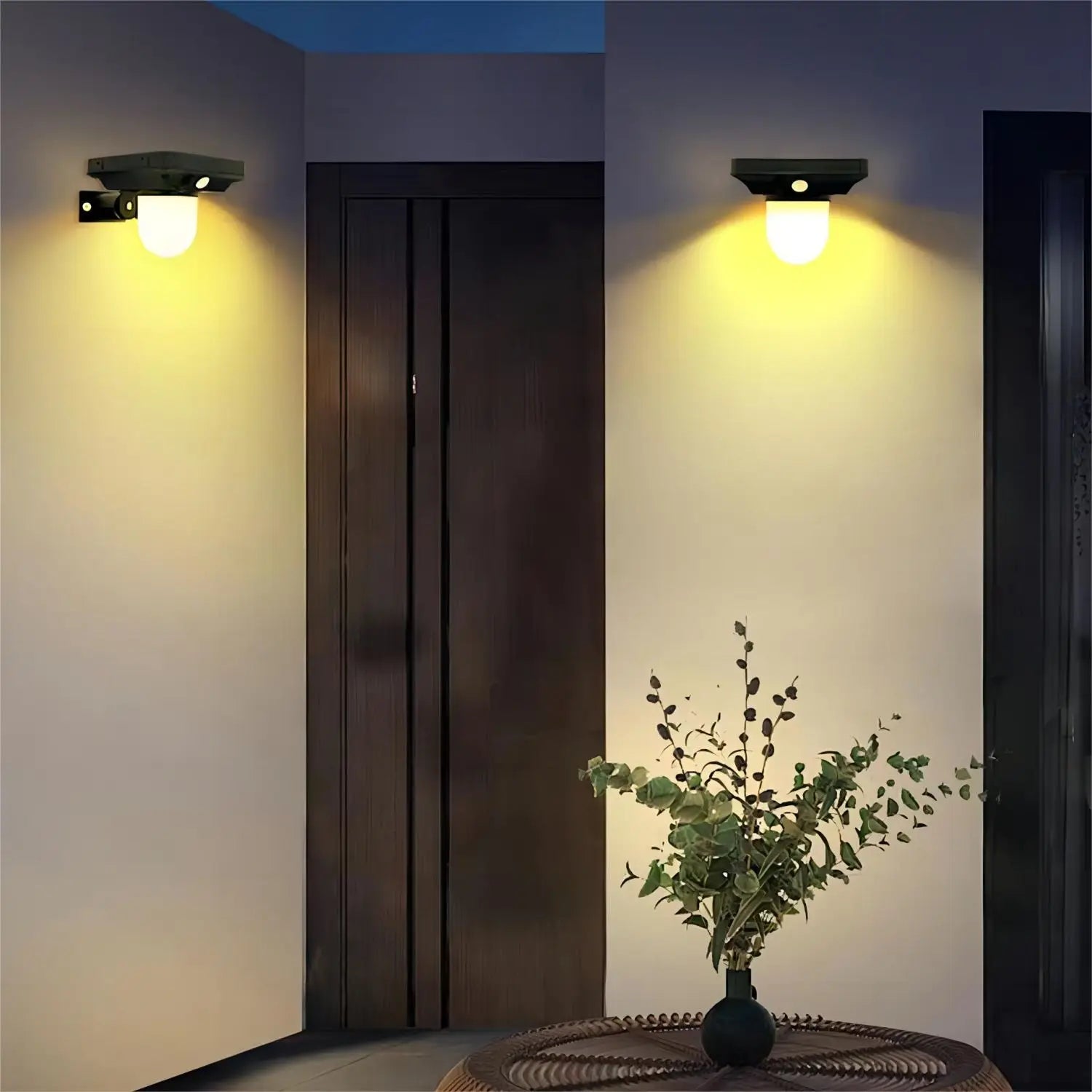 1-4PC Solar Landscape Spotlights Garden Motion Sensor Pathway Lights 3 Modes Waterproof Wall Lamp Patio Lawn Walkway Decor