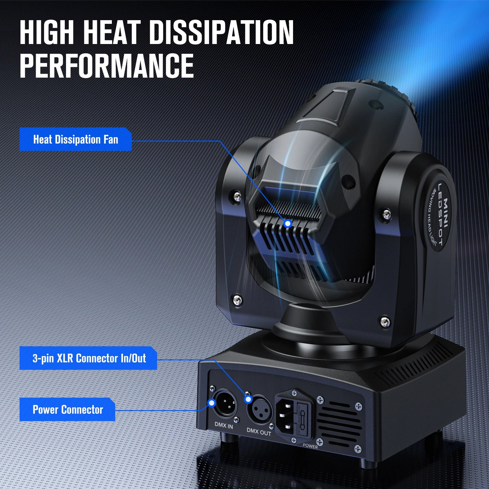 2PCS 30W Spot Moving Head Light Beam Stage Effect Lighting Projector DMX Voice Control for Disco Party Concert Wedding Theater