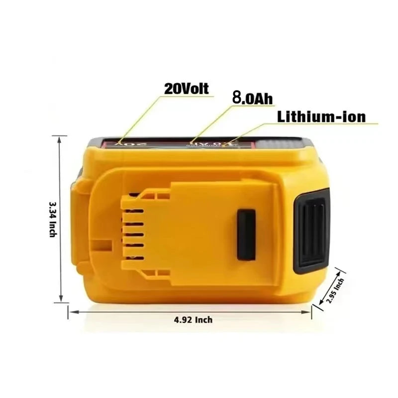 3/4/5/8Inch Led Light Portable Spotlights Cordless Outdoor Work Fishing Handheld Emergency Tool Light Fit Dewalt 18V Battery Pin