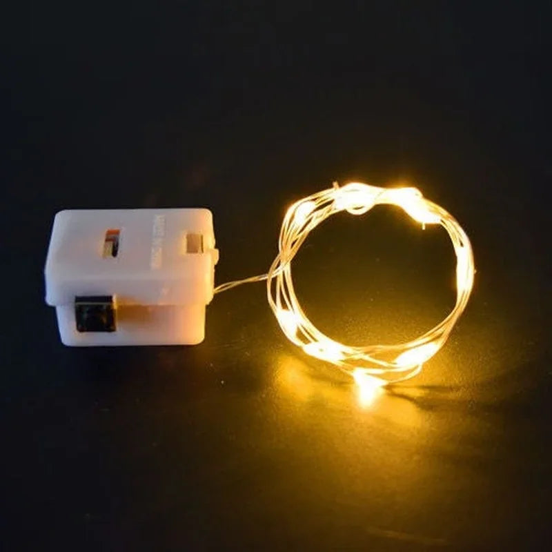 1M 2M Mini Fairy Lights Battery Operated Waterproof Led String Lights Indoor DIY Wine Bottle Party Birthday Christmas Decor