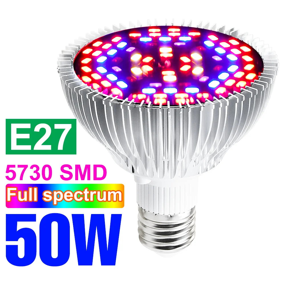 220V LED Full Spectrum Grow Light Bulb E27 Phytolamp For Plants LED E14 UV Lamp Indoor Flower Seeds Hydroponics Growth Lights