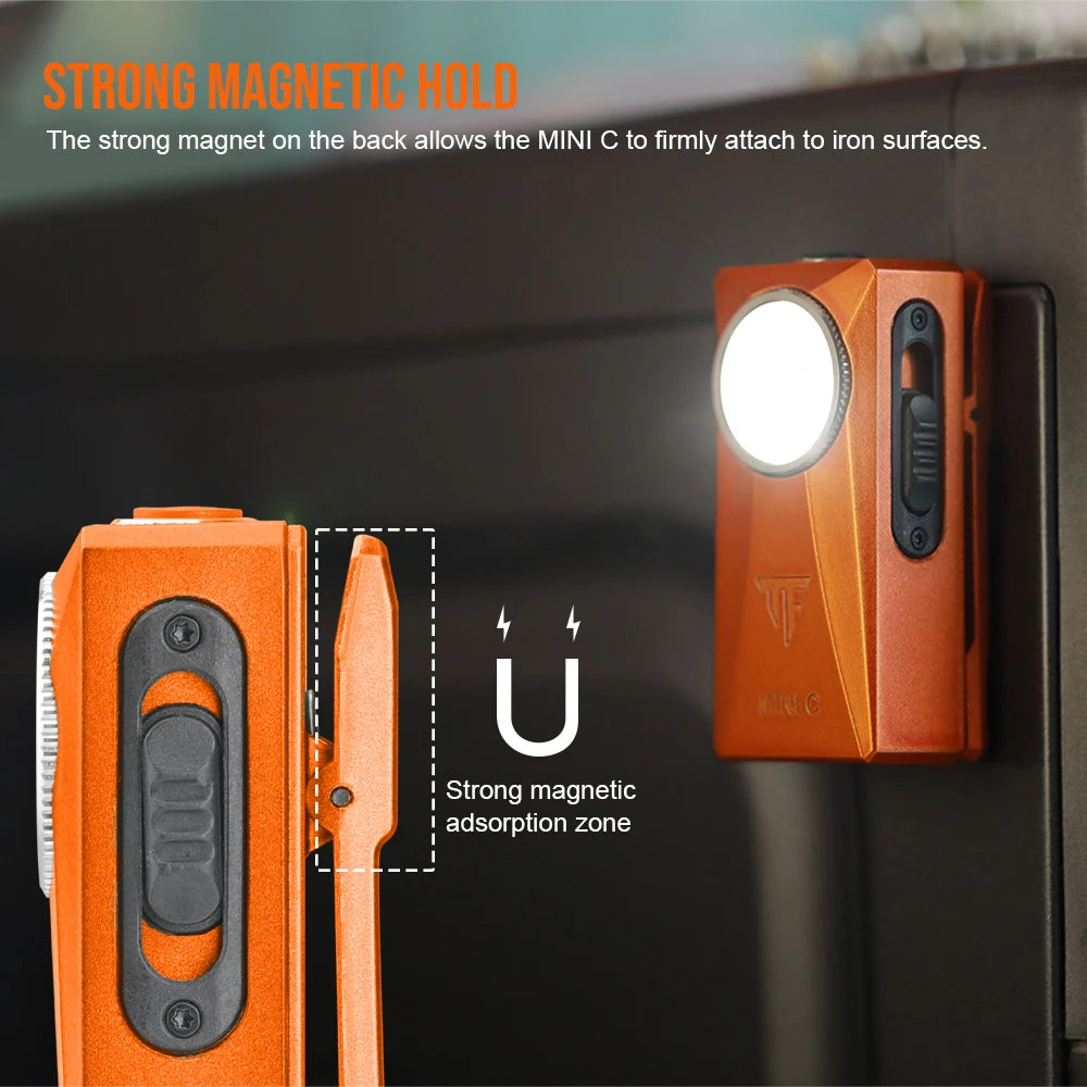 Trustfire MINIC 800 Lumens EDC Flashlight Clip-on Compact RGB LED SpotLight Rechargeable Magnetic LED Torch Outdoor Camping Hiking Everyday Carry