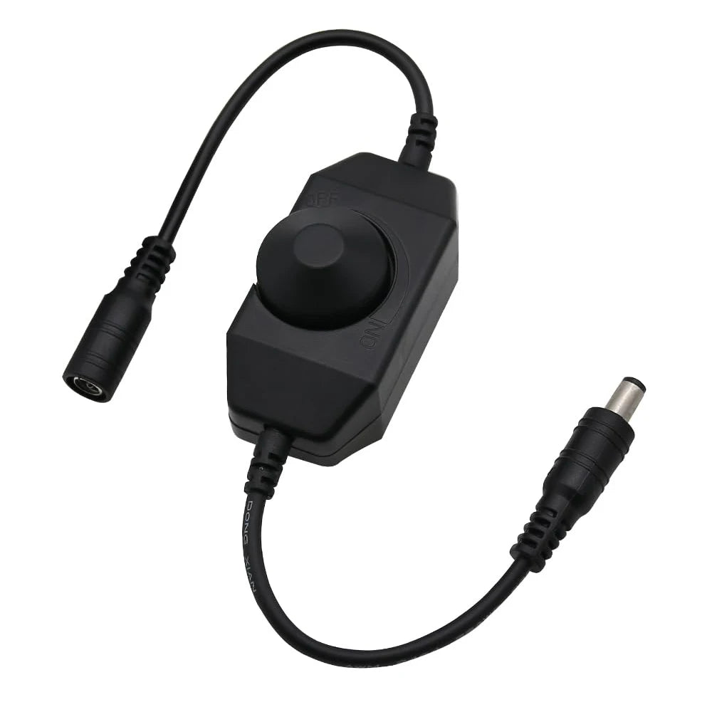 USB DC 5V Stepless Manual Knob Touch LED Dimmer Switch for 5050 2838 Strip Light 1 Channel Brightness Adjustment Controller