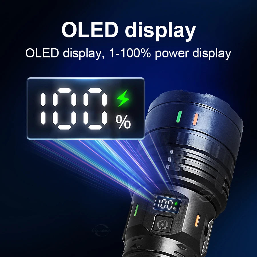 2026 NEW 3000W/800WUltra Powerful LED Flashlight New Super Bright Torch Light Rechargeable Portable Lamp Outdoor Fishing Lantern