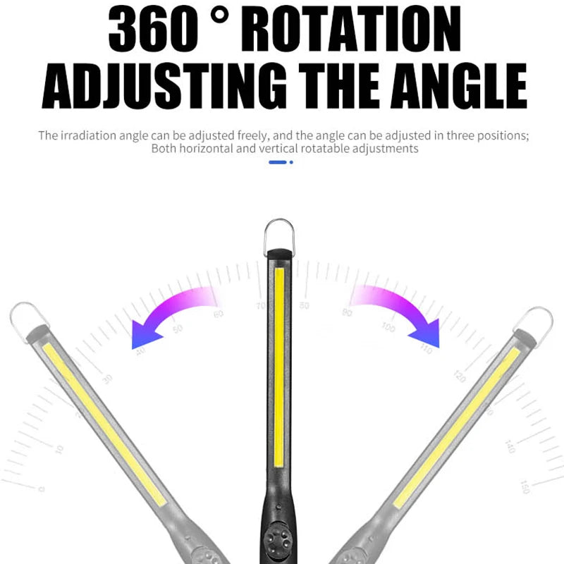 COB Portable LED Work Lights Cordless Magnetic LED Work Lamp Inspection Lights for Car Repair, Home, Garage, Emergency