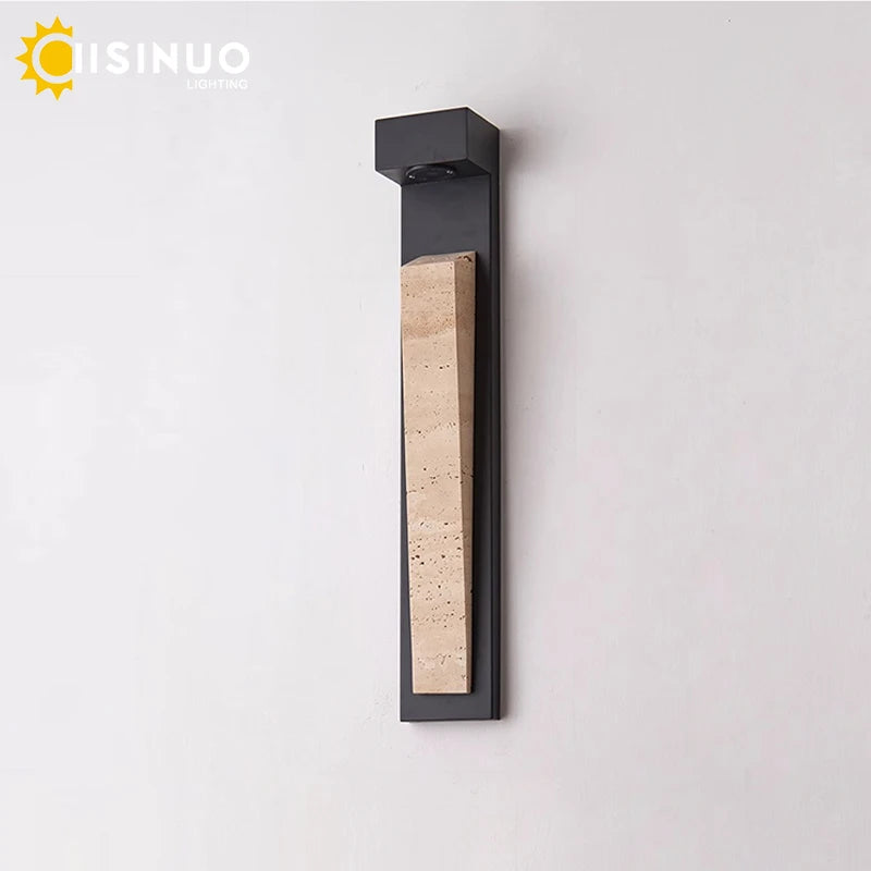 Waterproof Outdoor Wall Light Natural Stone Exterior IP65 Weather-Resistant Lighting for Garden Porch Balcony Villa & Patio Deco