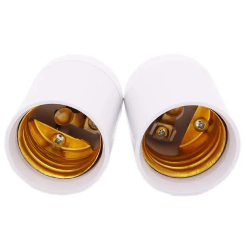 1pcs GU24 to E27 Lamp Holder Converter Led Light Head Base E26 LED Saving Light Halogen Screw Bulb Socket Adapter White