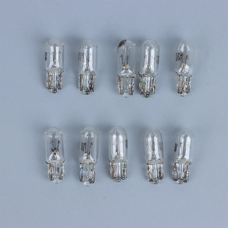 10Pcs 12V 3W T6.5 Car Dashboard Instrument Panel Light Indicator Light High Temperature Resistant Lighting Accessories