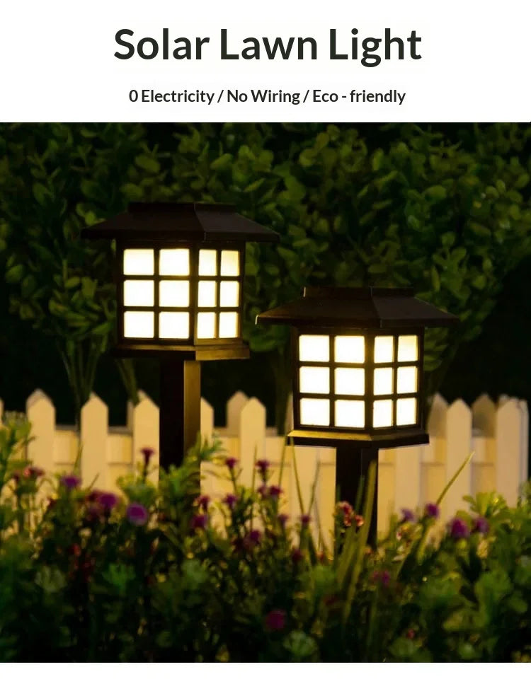 2 Pack Solar Pathway Light Outdoor Solar Lamp Waterproof Landscape Lighting for Garden Yard Patio Walkway Driveway Camping Decor