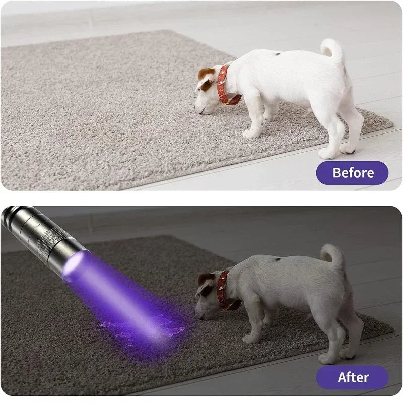 365/395nm UV Flashlight Ultraviolet Invisible Ink Marker Blacklight Pen Torch Pet Cat tinea urine Stains Scorpion Detection Lamp
