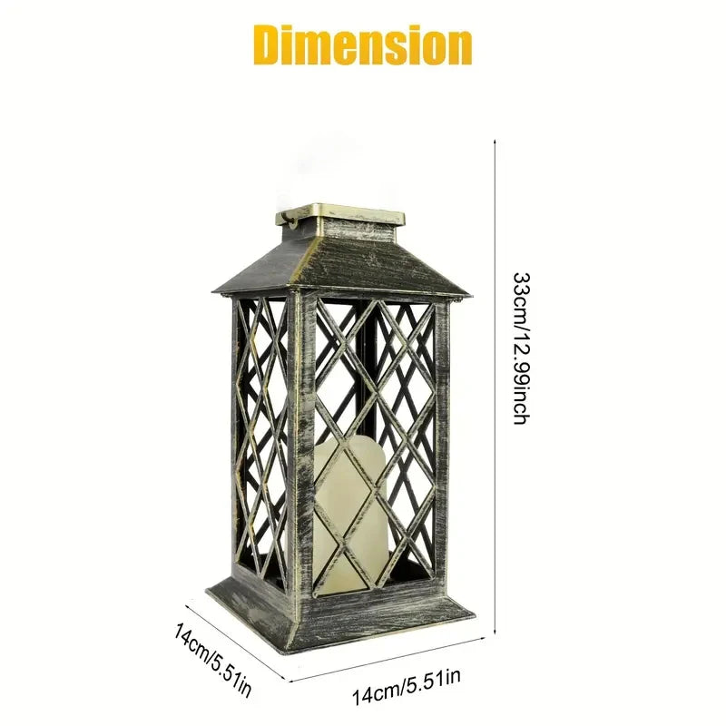 1pcs Solar Powered Hanging Lamp Flickering Flameless Candle Waterproof LED Light For Table Patio Lawn Outdoor Party Decorative