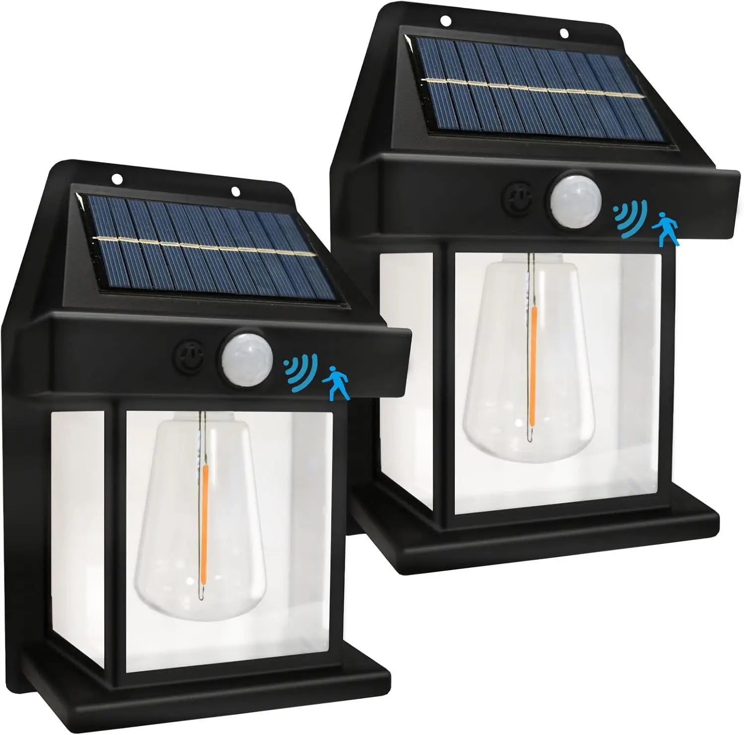 1/2/4/8Pack Solar Wall Lights Motion Sensor LED Lantern IP44 Waterproof Wall Mount Lamp Outdoor Courtyard Porch Deck Garden Yard
