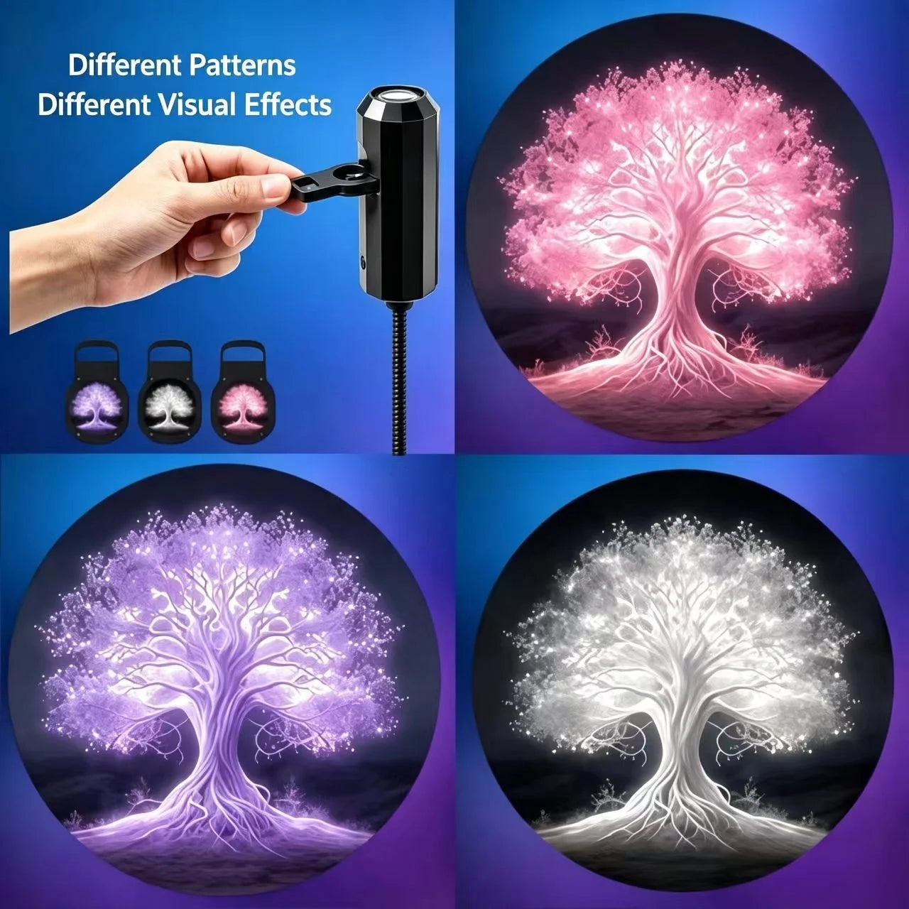 Life Tree Projection Ambient Light Photography Live Streaming Ambient Night Light Home Bedroom Car Universal Eternal Tree Night