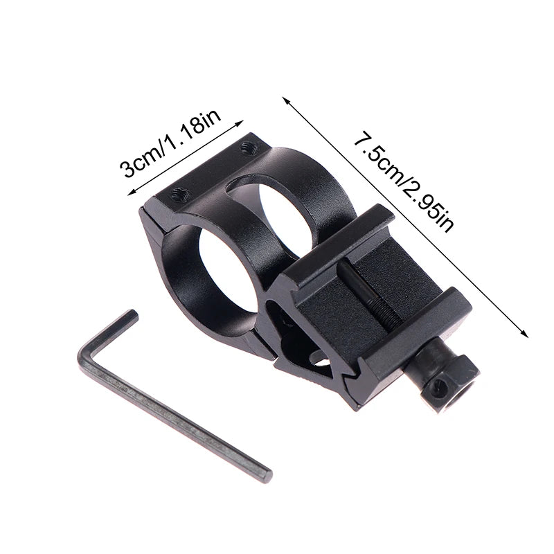1PCS 25.4mm Quick Release Offset Flashlight Scope Mount 20mm Rail 45 Degree Sight Mount Hunting Accessories