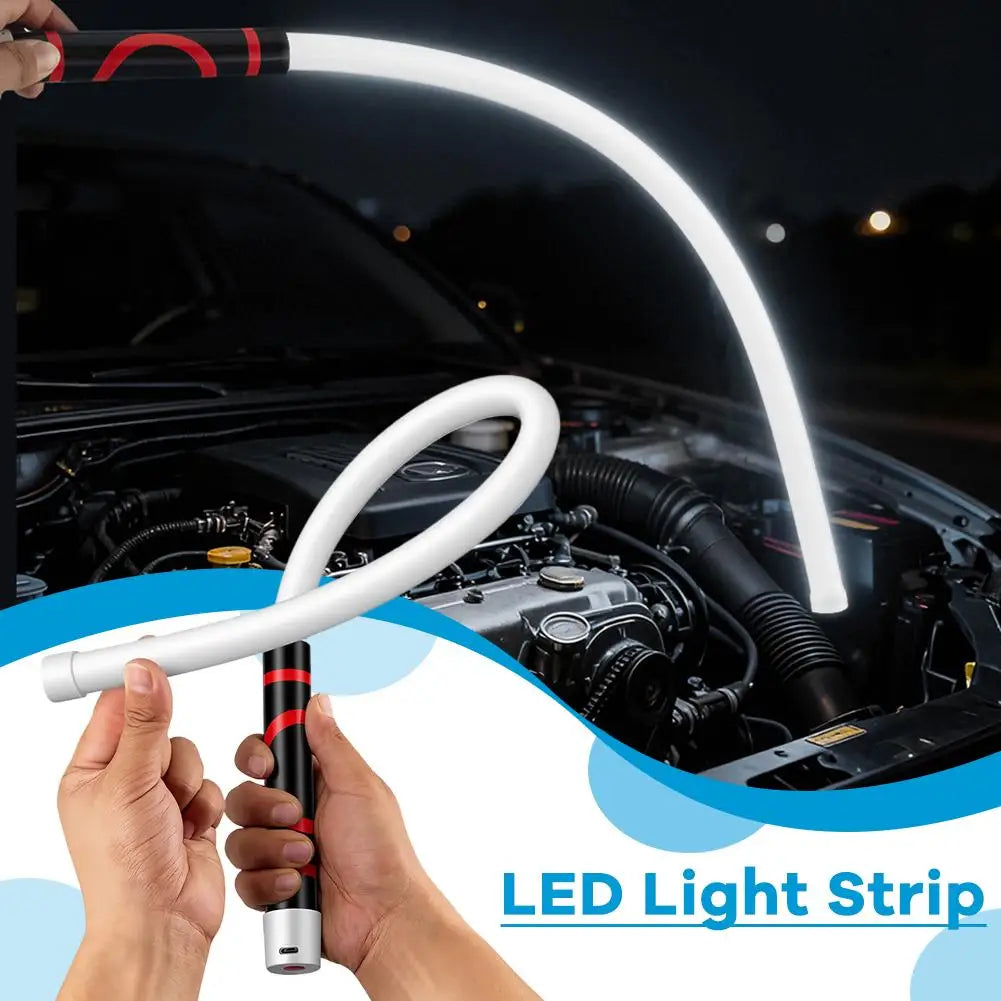 Rechargeable Flexible LED Flashlight 73cm High Lumen Outdoor Lamp Work Light for Auto Repair Engine Inspection Mechanic Tool