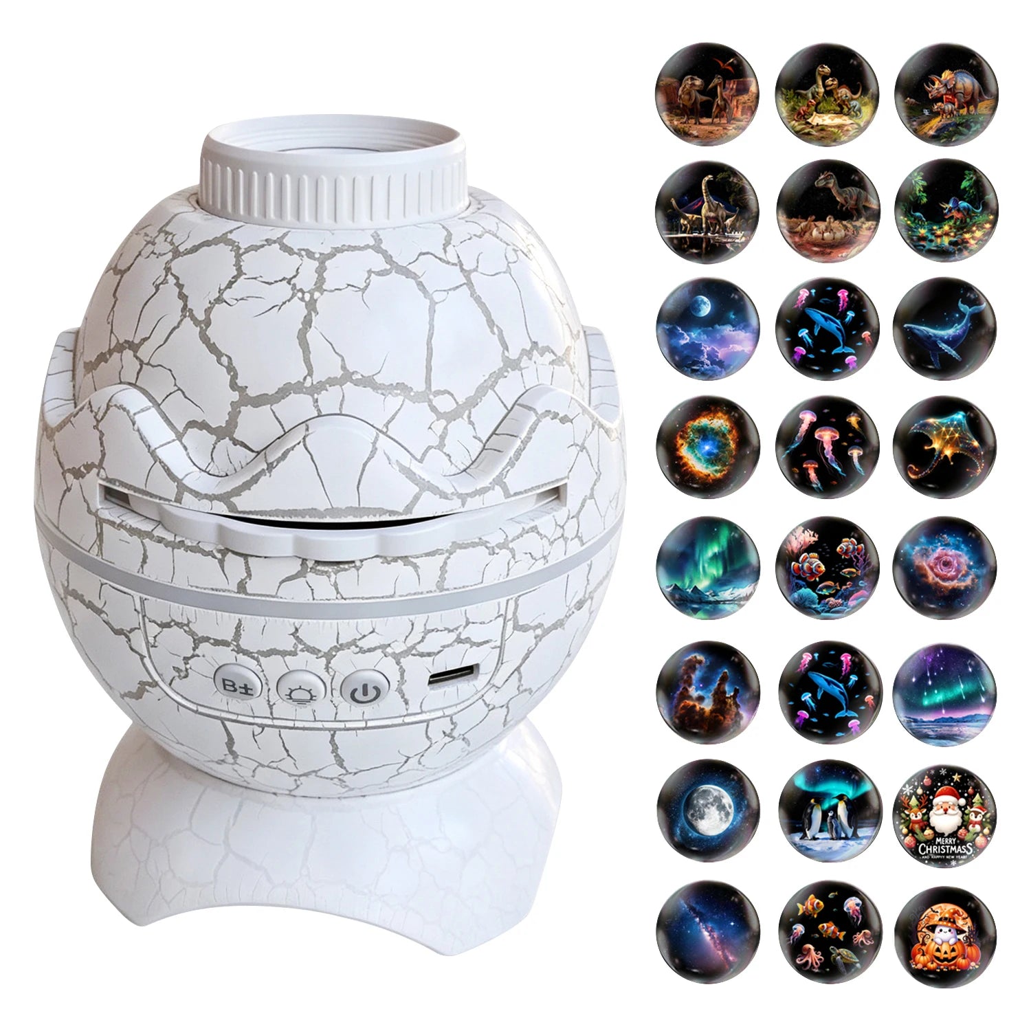 2 In 1 Usb Mini Galaxy Star Projector Night Light 12 Films Starry Sky Ambient Light For Car Home Decoration For Adults And Kids