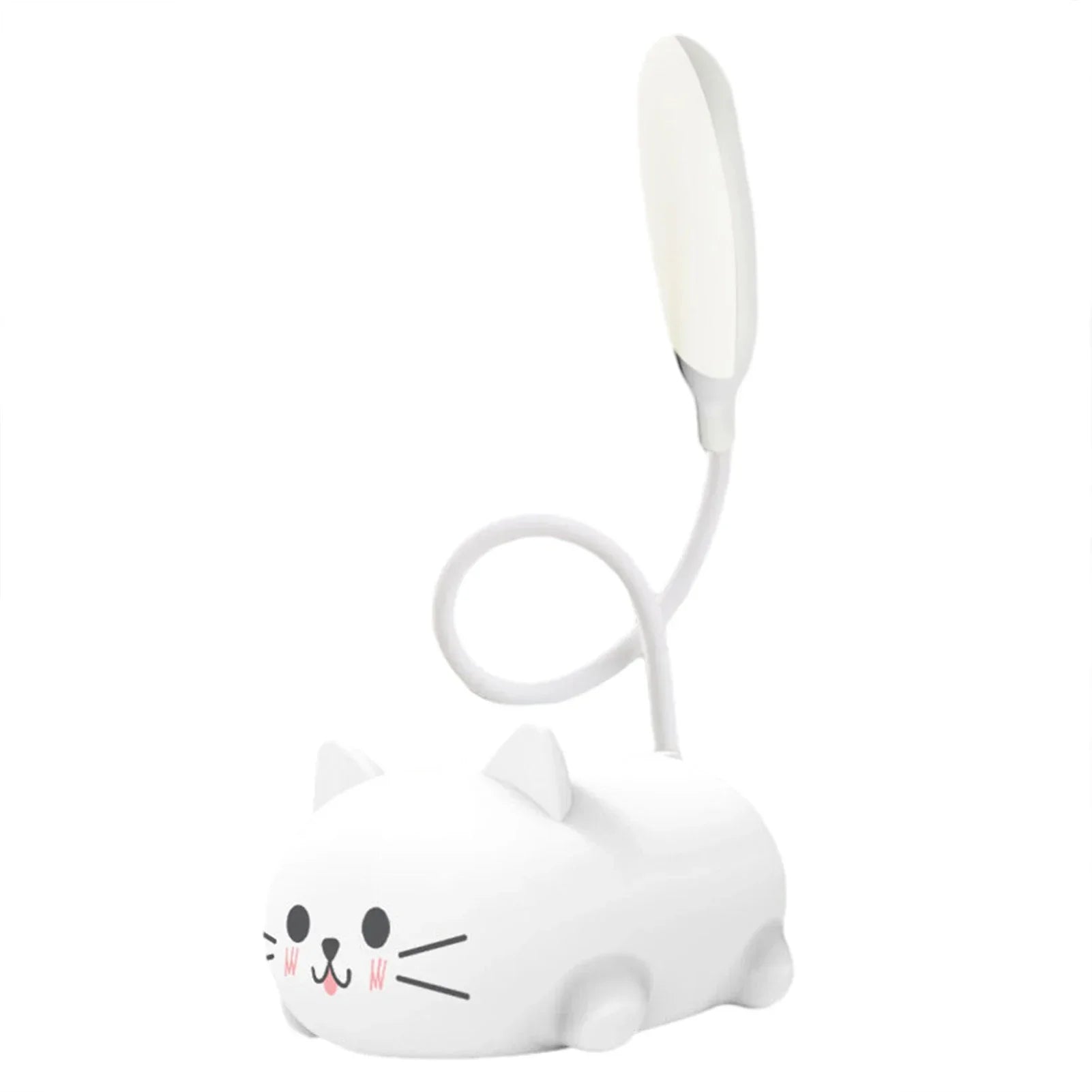 USB Night Light Foldable Cute Cat Student Learning Light Rechargeable 400mAh Adjustable Gooseneck Kids Gifts for Bedroom Office