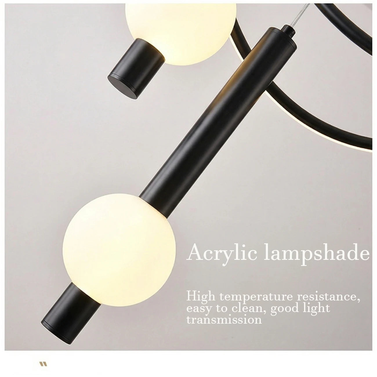 Lollipop-Shaped LED Pendant Light, with Three Adjustable Light Colors, Remote Control/Switch Operation, and Adjustable Height; Ideal for Above Dining Tables, in Bedrooms, and More