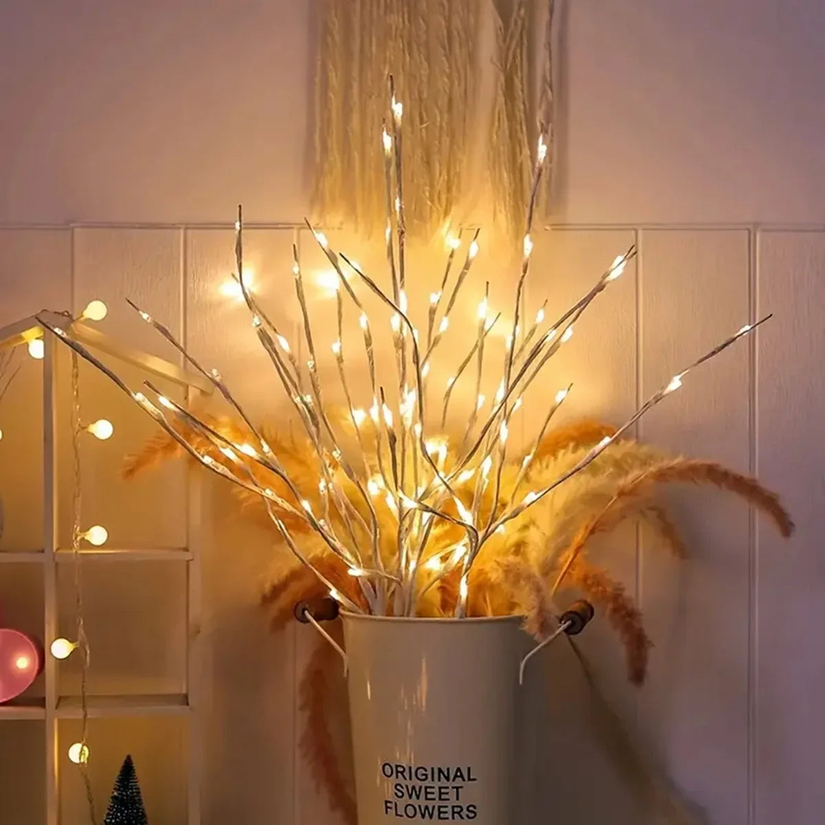 1 PCS White Birch Branch Light LED Festive Lights Battery Operated For Christmas Party Wedding Decoration Twig Outdoor Lights
