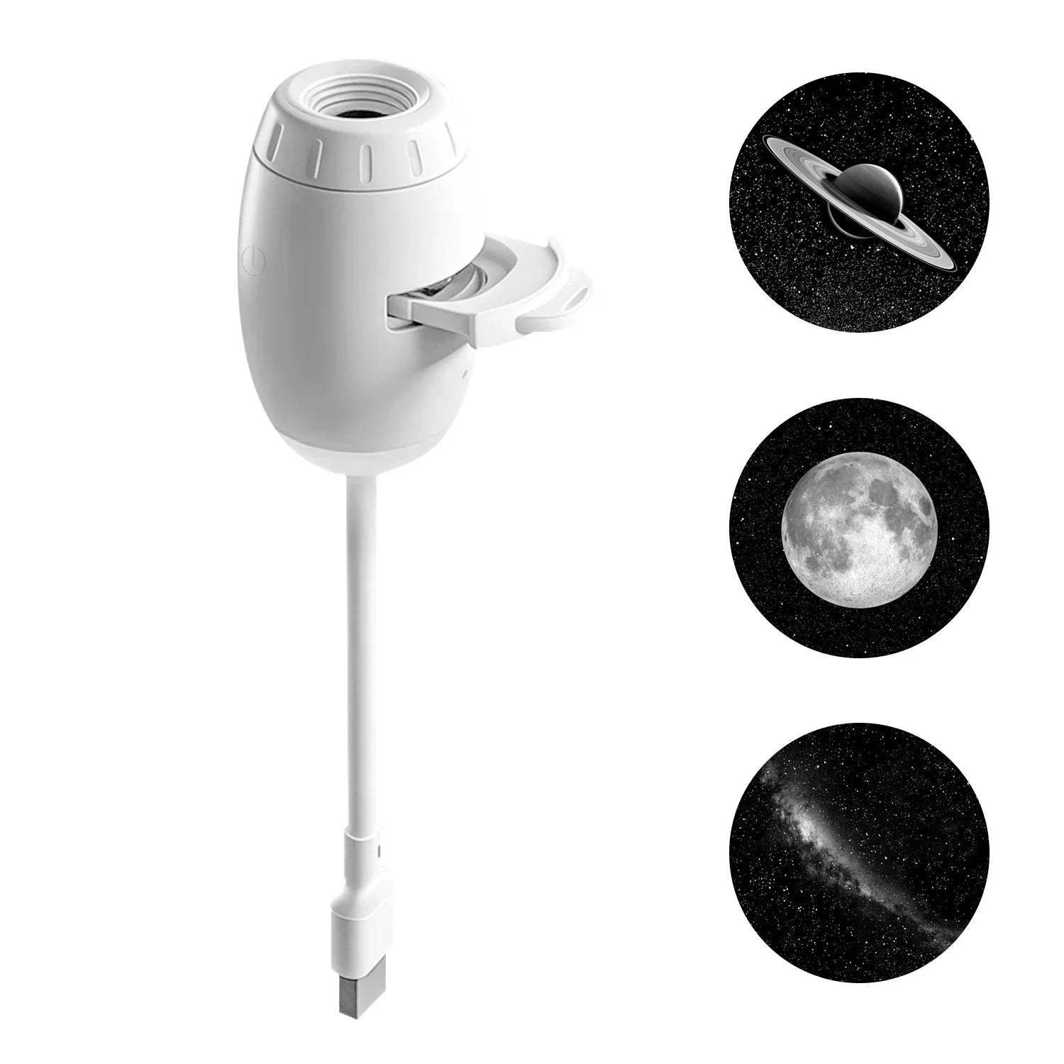 2 In 1 Usb Mini Galaxy Star Projector Night Light 12 Films Starry Sky Ambient Light For Car Home Decoration For Adults And Kids