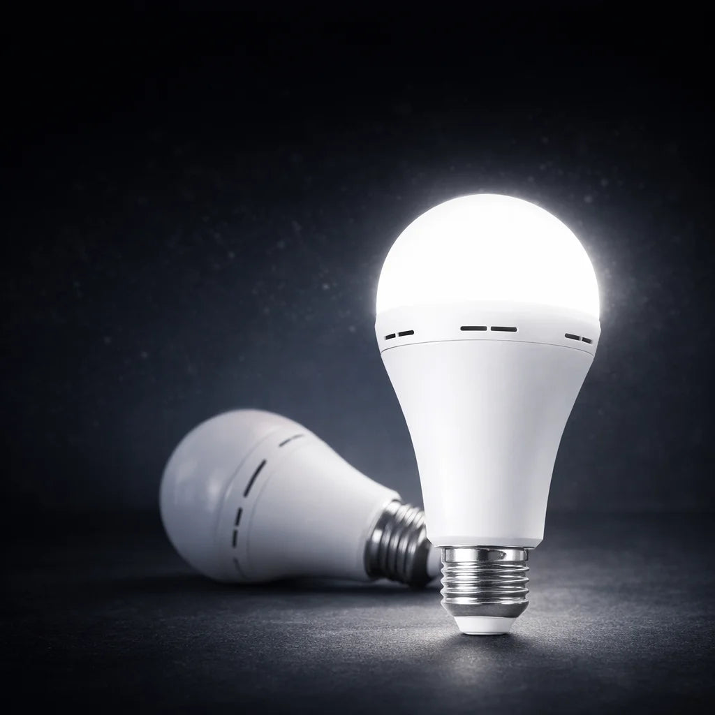 7W 9W 15W LED Emergency Rechargeable Light Bulb, Energy Saving Backup Lamp for Home Power Outage, Portable Handheld Lightin