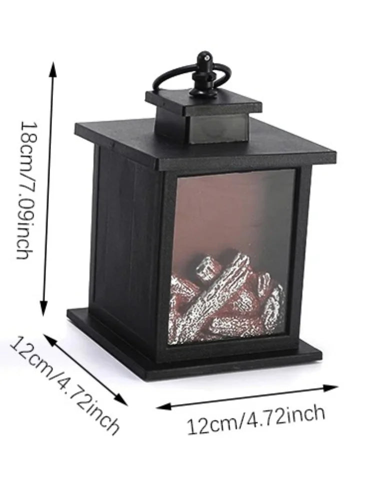 LED Simulation Flame Lamp Night Light Retro Atmosphere Decoration Fireplace Lamp Creative Ornament Hand-held Night Light