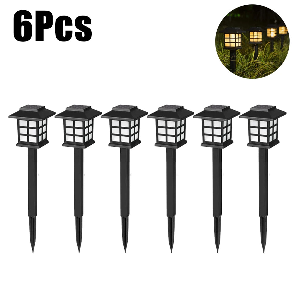 1/2/4/6/8/12Pcs Solar LED Pathway Lights Outdoor Waterproof Walkway Garden Decor Street Lamp for Landscape Yard Patio Driveway
