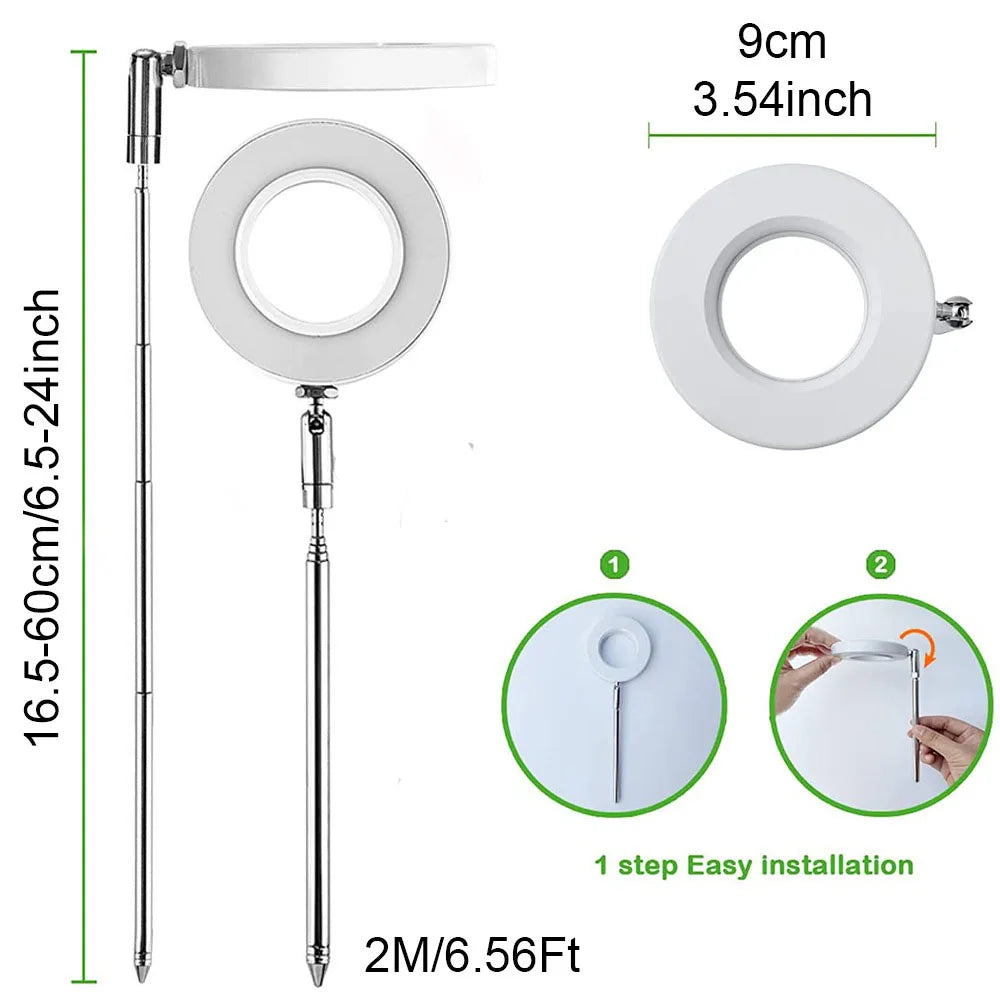 Full Spectrum Indoor Solar LED Growth Light, Four Gear Dimming, Fleshy Viridiplantae, Flower Floor Telescopic Fill Light