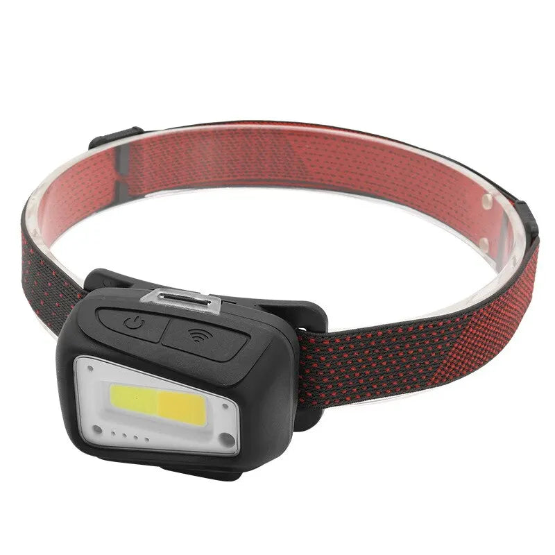 COB LED Sensor Headlight Camping Fishing Headlamp Built-in Battery USB Rechargeable Super Bright Work Lights Head Torch Lamp