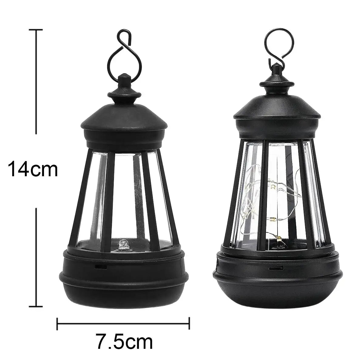 Retro Solar Lamp Outdoor Waterproof Lights Solar Powered Portable Fence Warm White Camping Lanterns For Garden Garden Decorative