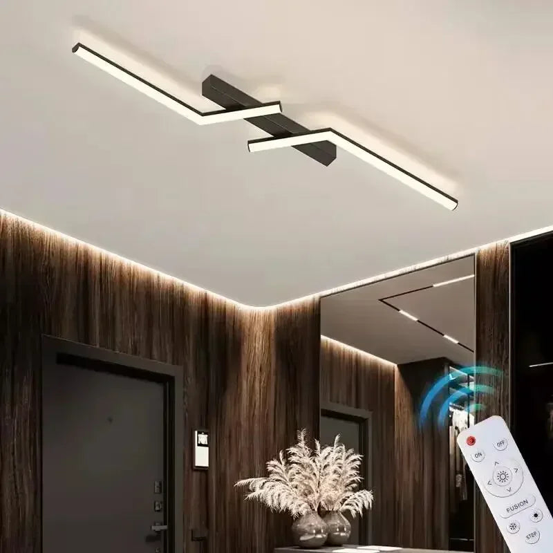 Modern LED Ceiling Light 60/80/100/120CM Living Dining Room Bedroom Lamps Lanterns Scandinavian Simple Lines Ceiling Lighting