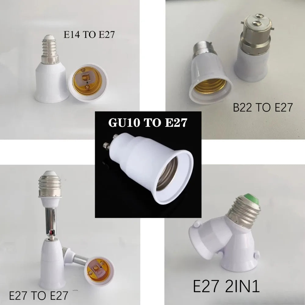 3In1 E27 to E27 Extended LED Bulb Socket Splitter Adapter Bracket, Suitable for Photography Studios, Kitchens, Restaurants