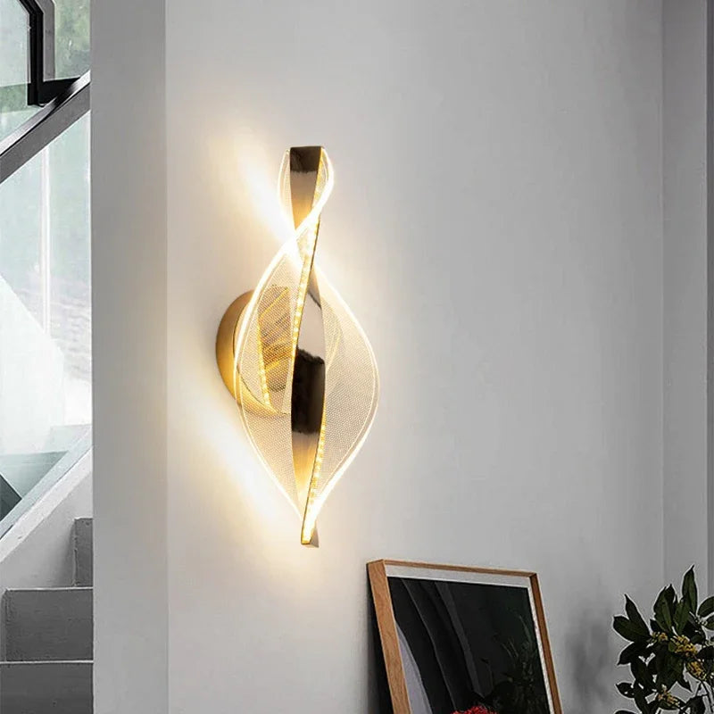 Nordic LED Wall Lamp  Living Room  Indoor Lighting Originality Lamps Home Decoration Aisle Modern LED Acrylic Bedside Wall Light