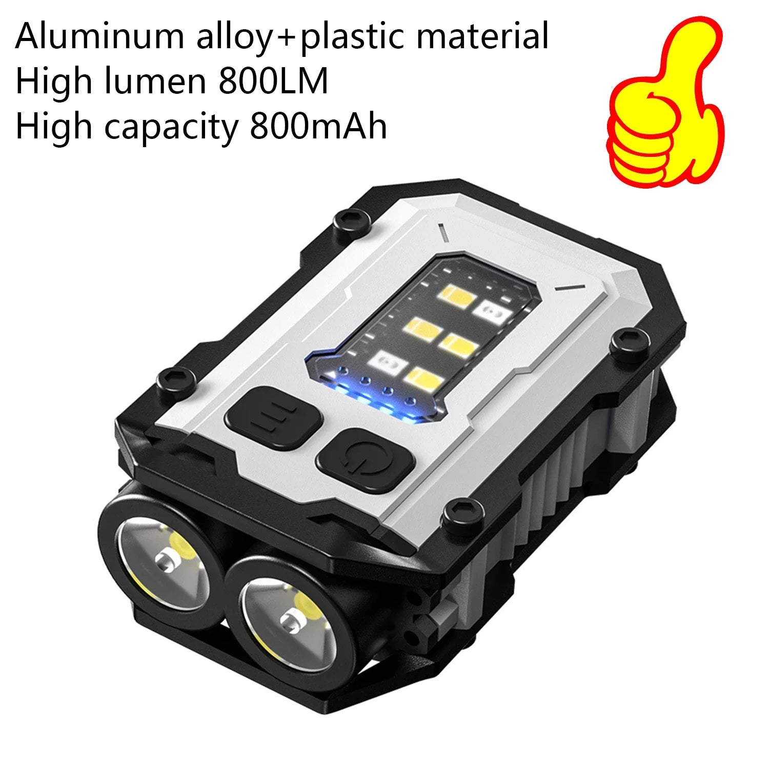 LED Magnetic Work Light Portable Rechargeable Mini Flashlight Multi Outdoor Camping Emergency Car Repair Torch with COBSidelight