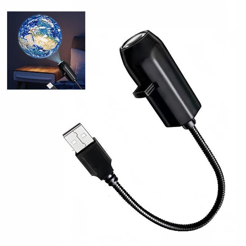 Planet Projection Light Moon Earth Bedroom Ceiling USB Night Light Ins Background Atmosphere Light for Kids Bedroom Wall Decor