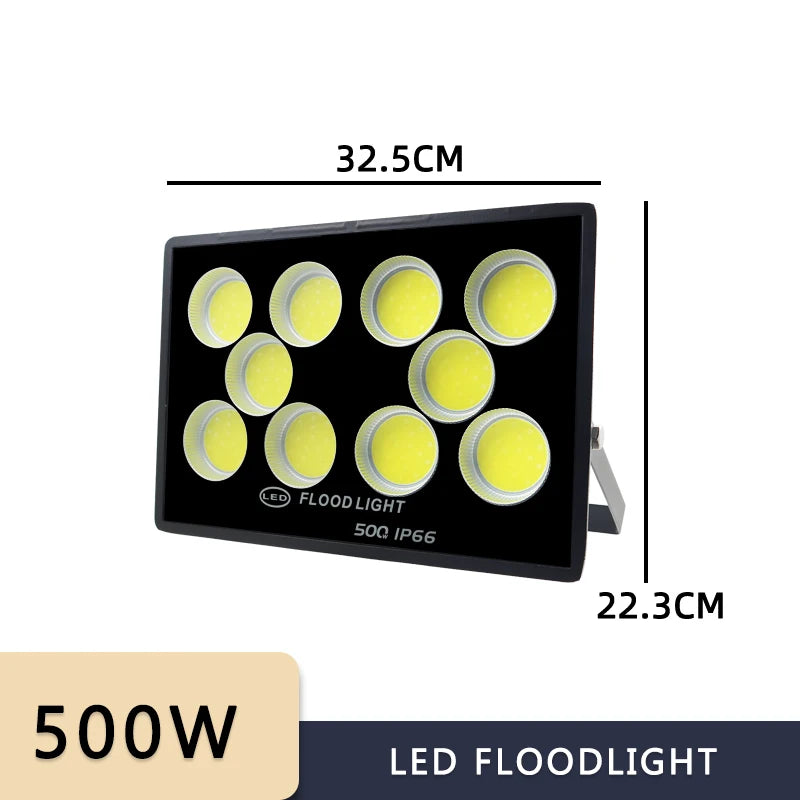 NEW Led Flood Light 500W 400W 300W 200W 100W AC 220V Outdoor Wall Floodlight Spotlight IP66 Waterproof LED Street Lamp