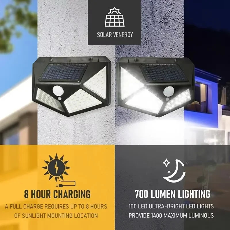 Multifunctional Solar Lamp Outdoor Garden Decoration Solar Led Light Waterproof Sunlight Powered Spotlight with Motion Sensor
