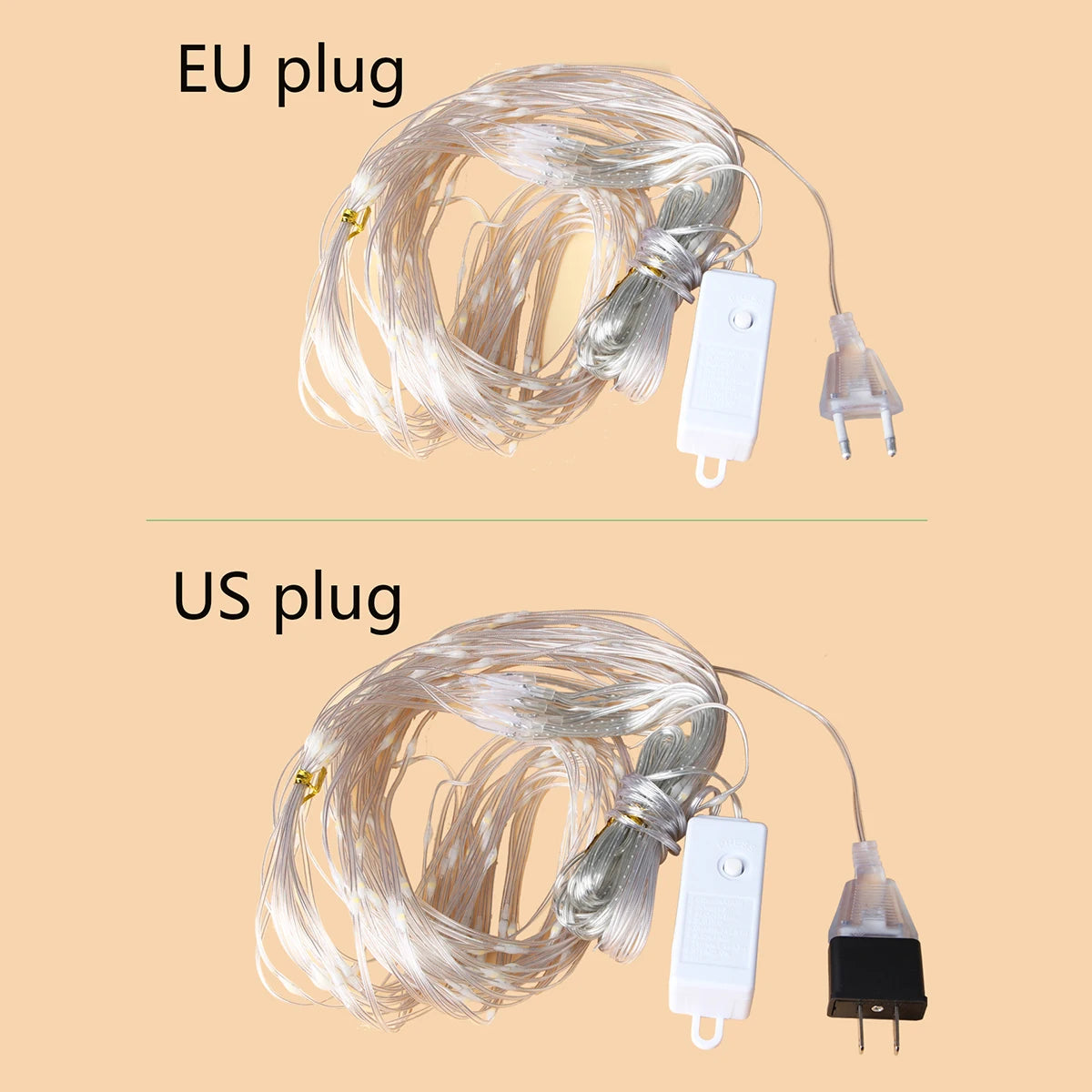 3x1M/3x3M LED Curtain Fairy String Flex Wire Lights Garland For Christmas New Year Party Wedding Home Garden Patio Decor Lamps