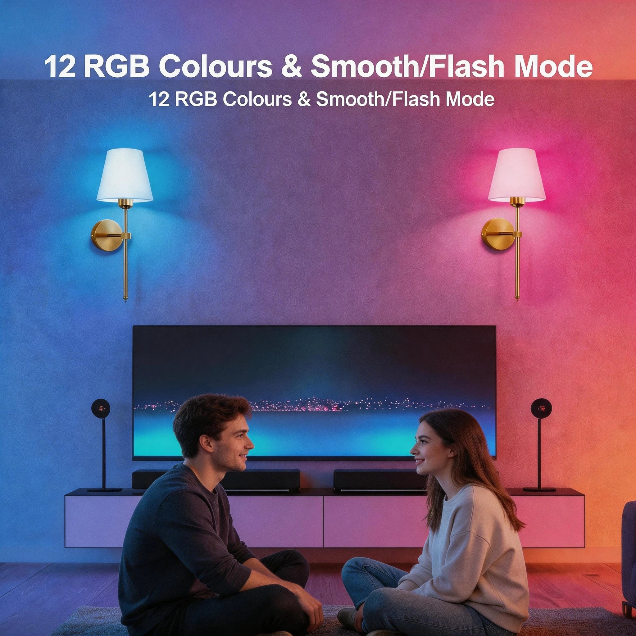 Wireless Battery Powered Wall Lamp Rechargeable Wall Lamp Dimmable Detachable Bulb Remote Control 15 Color Wireless Wall Lamp