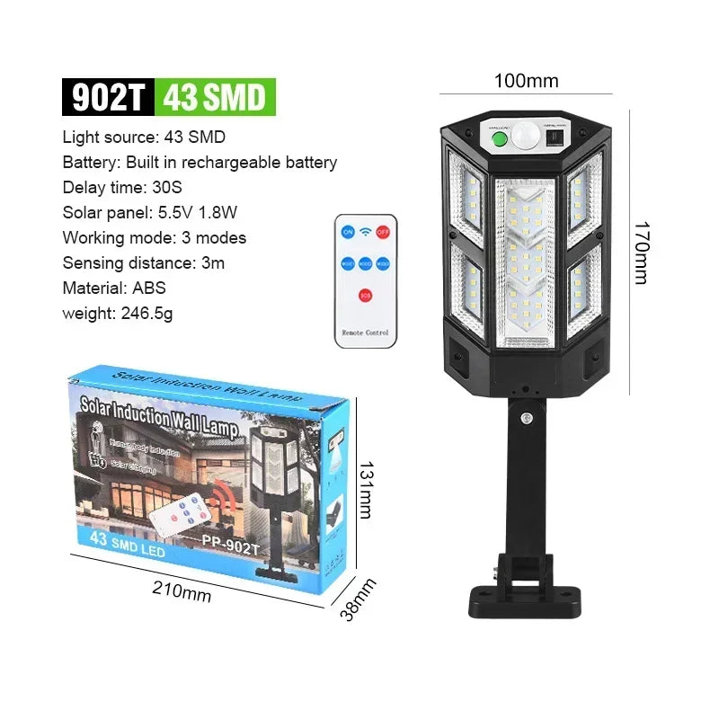 30000LM Solar LED Lights Outdoor Solar Lights Of Motion Sensor 3 Modes Waterproof IP65 Solar Garden Light Street Yard Lantern