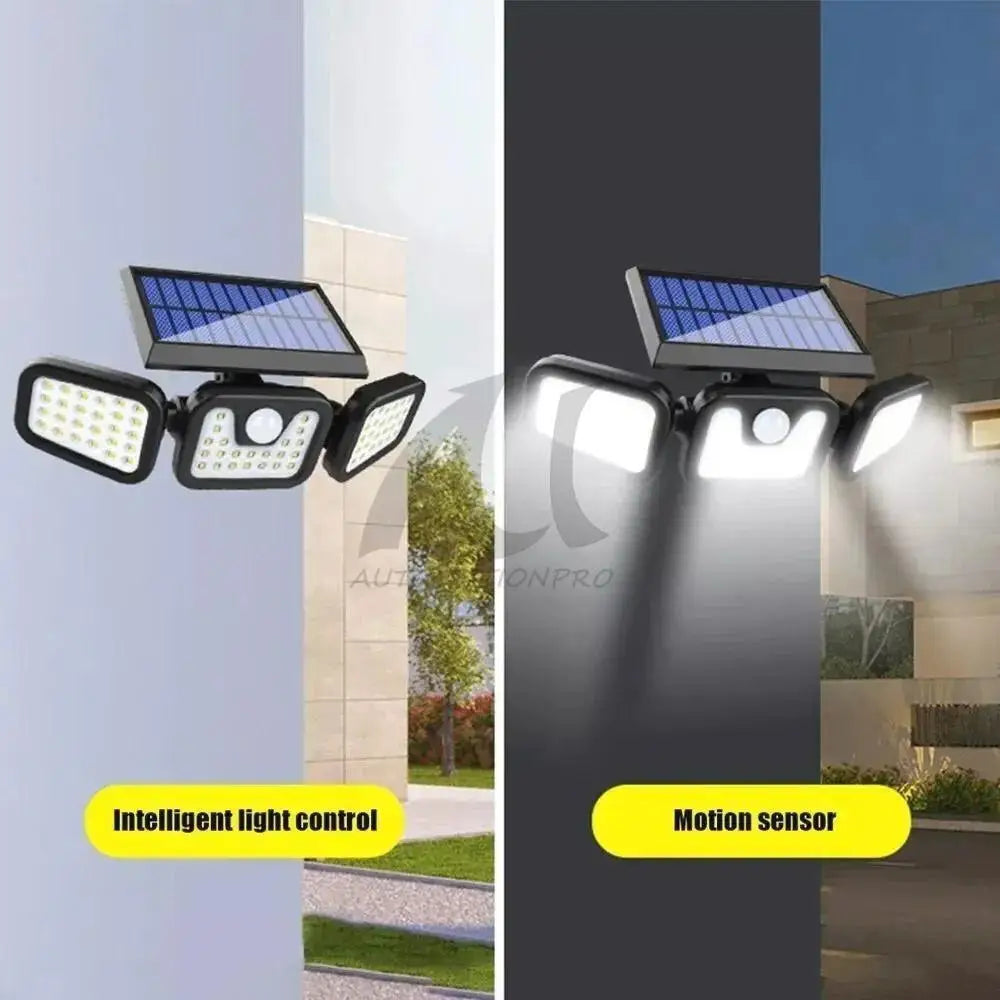 2 Pack LED Motion Sensor Solar Lights  Outdoor IP65 Waterproof Security Lamp