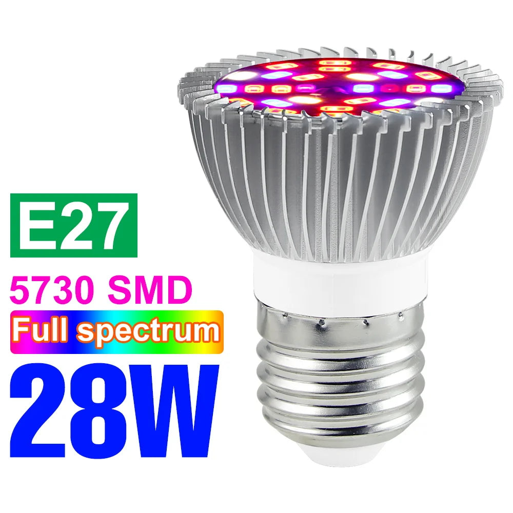 220V LED Full Spectrum Grow Light Bulb E27 Phytolamp For Plants LED E14 UV Lamp Indoor Flower Seeds Hydroponics Growth Lights