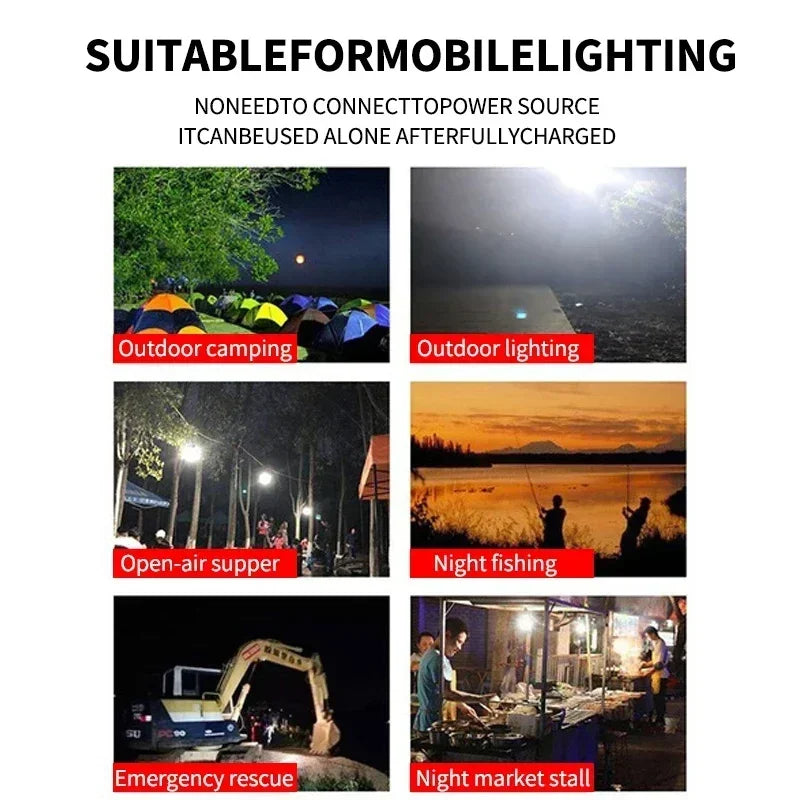 LED Portable Lights with Solar Panel Outdoor USB Rechargeable Emergency Lanterns Hanging Camping Energy Saving Bulb Tent Garden