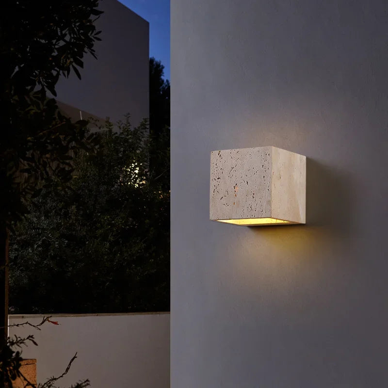 Wabi Sabi Natural Stone Wall Light for Living Room Bedroom Stairs Corridor Indoor Art Decoration Wall Lamp Home Bedside Sconces