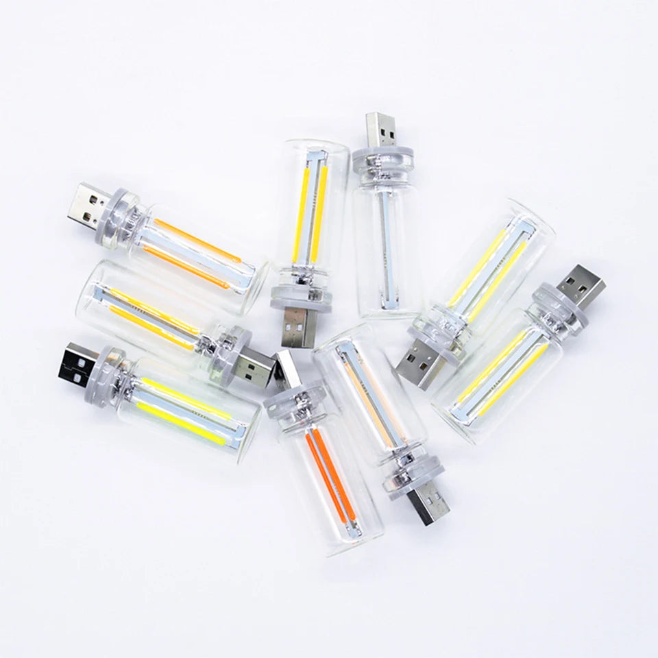 USB Touch Control LED Night Light Atmosphere Light Bulb Incandescent Lamp LED Filament Light Bulb Car Camping Home Room Decor