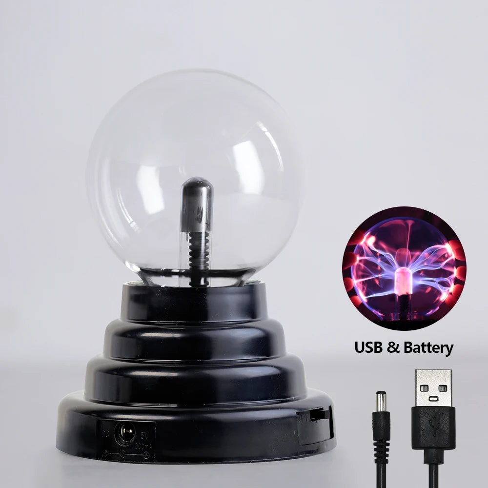 3 Inch Magic Plasma Ball Lamp 220V Electric Lamp Night Light Touch Atmosphere Christmas Kid Gift Table Lights Sphere Plasma Lamp
