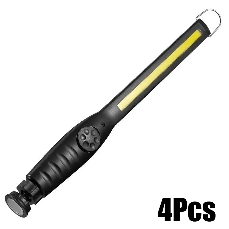 USB Rechargeable COB LED Work Light Magnetic Car Repair Lamp Cordless Emergency Light for Home Garage and Automotive Use