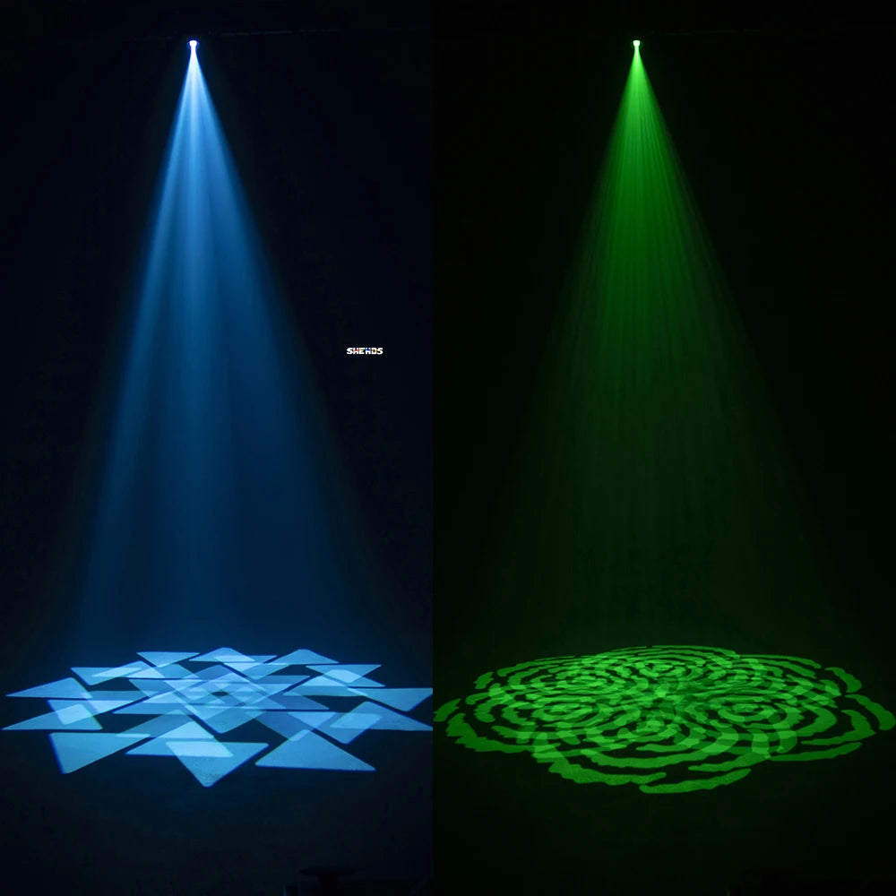 SHEHDS Bulb LED Spot 100W Light Colorful 7 Dynamic&6 Static Pattern Focus DMX512 For Discos DJ Bar Theater Concert Effect Light