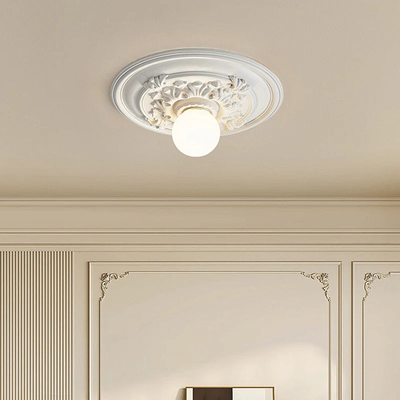 French retro ceiling lights modern led lights hallway Corridor lamp Nordic style carved lamp bedroom living room decor lighting